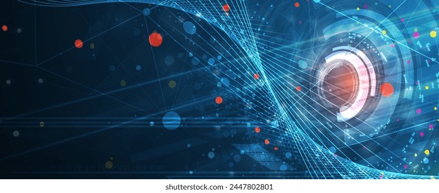 Abstractas futurista desvanecimiento de la tecnología informática fondo de negocio. Arte vectorial.