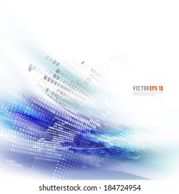 Abstract futuristic flow background for technology or science concept and space for text, Vector illustration 