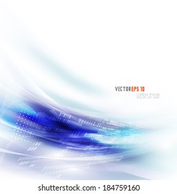 Abstract futuristic flow background for technology or science concept and space for text, Vector illustration 
