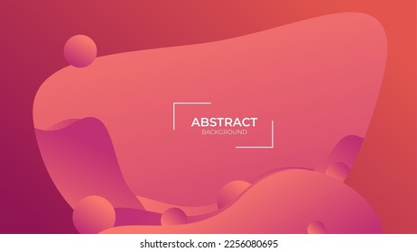 Abstract futuristic fluid gradient background. For use in presentations, banners, posters, landing pages, postcards, brochures, covers. Gradient colors, flowing shapes, fluid forms, circles, wavy line
