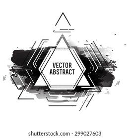 Abstract futuristic frame and black background for business, posters, brochures and posters. Vector.