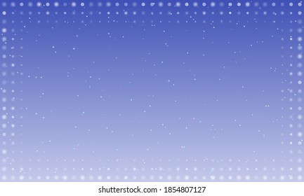 Abstract futuristic frame on the technology of white molecules with dots and circles. Vector illustration on indigo background with stars