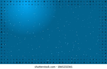 Abstract futuristic frame on the technology of black molecules with dots and circles. Vector illustration on light blue background with stars