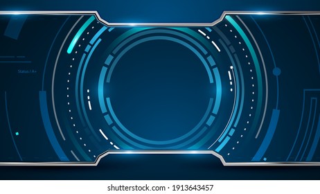 abstract futuristic frame template digital sci fi concept design background eps 10 vector