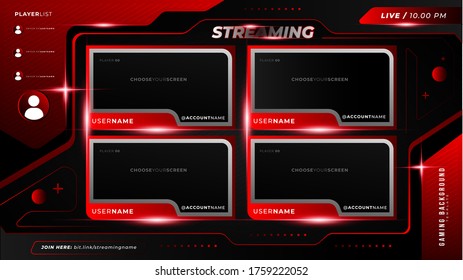 Abstract Futuristic Gaming Background For Multiple Twitch Live Streaming