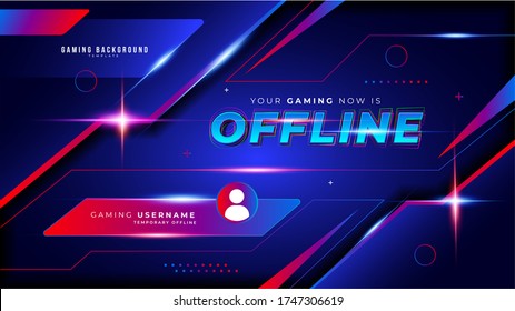 Abstract Futuristic Gaming Background For Offline Live Streaming Mode