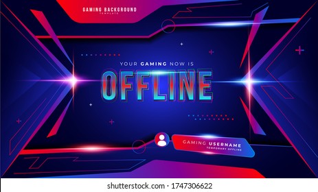 Abstract Futuristic Gaming Background For Offline Live Streaming Mode