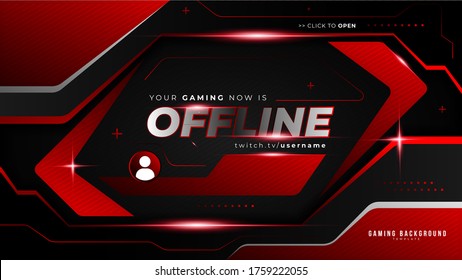 Abstract Futuristic Gaming Background for Offline Twitch stream