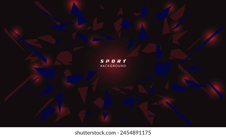 Abstract futuristic geometric background with modern shapes. design template technology concept suitable for game banner, olympic sport poster, cyber wallpaper