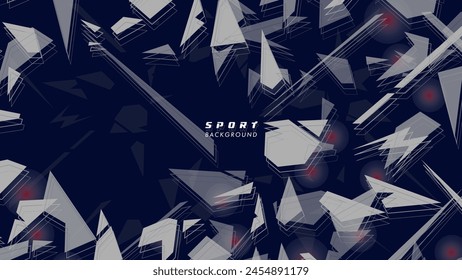 Abstract futuristic geometric background with modern shapes. design template technology concept suitable for game banner, olympic sport poster, cyber wallpaper