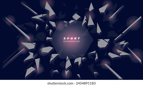 Abstract futuristic geometric background with modern shapes. design template technology concept suitable for game banner, olympic sport poster, cyber wallpaper