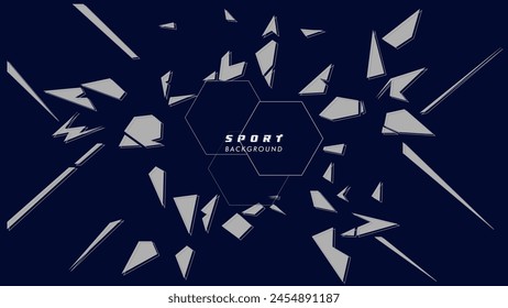 Abstract futuristic geometric background with modern shapes. design template technology concept suitable for game banner, olympic sport poster, cyber wallpaper