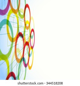 abstract futuristic geometric background. multicolored technological shapes
