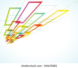 abstract futuristic geometric background. multicolored geometric shapes