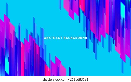 Abstract Futuristic Geometric Blue Background