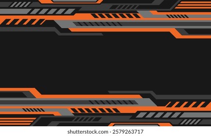 Abstract futuristic geometric border background