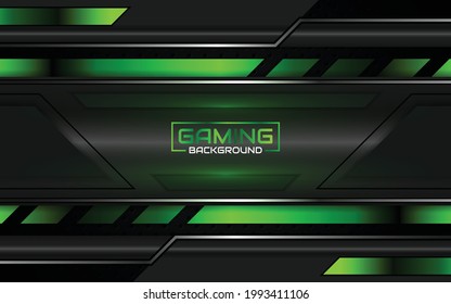 Abstract futuristic geometric green and red gaming background with modern esport shapes. Vector design template technology concept can use element game banner, sport poster, cyber wallpaper, web