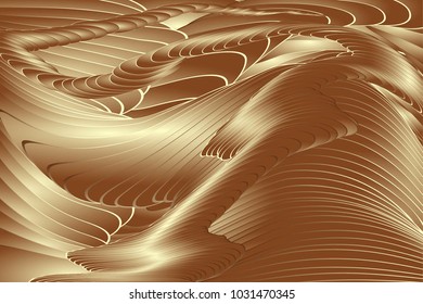 The Abstract Futuristic Geometric Pattern with Waves. A Colorful Curved Structural Texture. Vector Illustration