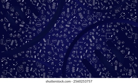 Abstract futuristic geometric seamless pattern isolated dark blue background. design template suitable for sport background, football, game banner, olympic sport poster and wallpaper