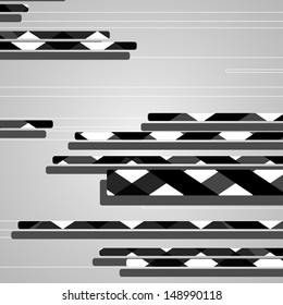 Abstract futuristic geometric shapes, dynamic illustration.