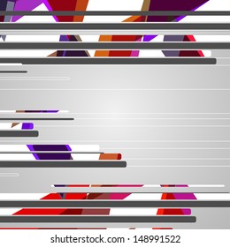 Abstract futuristic geometric shapes, dynamic illustration.
