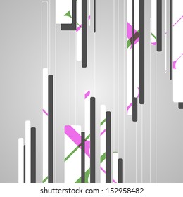 Abstract futuristic geometric shapes, dynamic illustration.