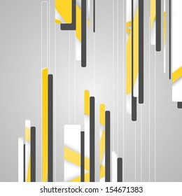 Abstract futuristic geometric shapes, dynamic illustration.