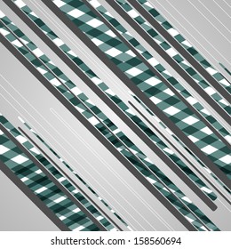 Abstract futuristic geometric shapes, dynamic illustration.