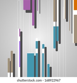 Abstract futuristic geometric shapes, dynamic illustration.