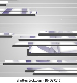 Abstract futuristic geometric shapes, dynamic illustration.