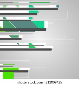 Abstract futuristic geometric shapes, dynamic illustration.