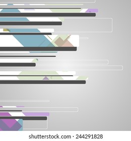 Abstract futuristic geometric shapes dynamic illustration.