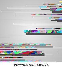 Abstract futuristic geometric shapes dynamic illustration.