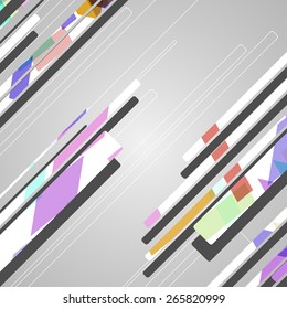 Abstract futuristic geometric shapes dynamic illustration.