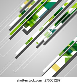 Abstract futuristic geometric shapes, dynamic illustration.