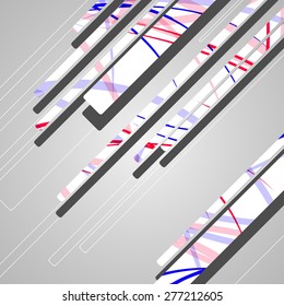 Abstract futuristic geometric shapes, dynamic illustration.