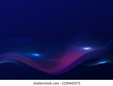 Abstract futuristic glitters lines template design. Well organized object for usage background. Illustration vector