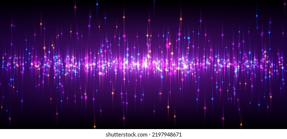 Abstract futuristic glowing particles with luminous rays. Artificial Intelligence or big data futuristic concept. Network concept technology background. Vector illustration