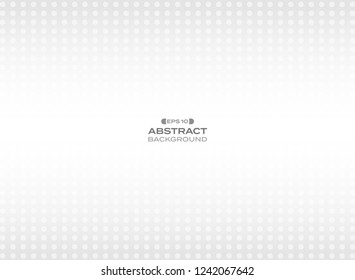 Abstract of futuristic gradient gray circle dot pattern background, vector eps10