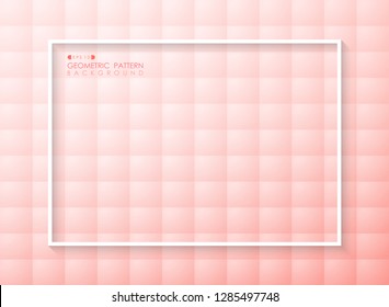 Abstract of futuristic gradient pink living coral color pattern geometric background, vector eps10