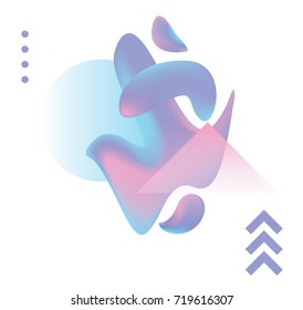 Abstract futuristic gradient shapes background 