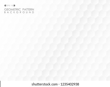 Abstract of futuristic gradient white pentagonal pattern background, vector eps10