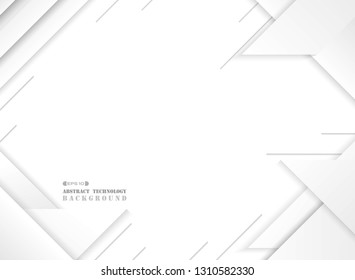 Abstract of futuristic gray white geometric modern pattern on gradient white background. You can use for poster, ad, brochure. vector eps10 