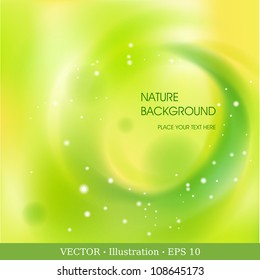 Abstract futuristic green circle. Vector background for design.