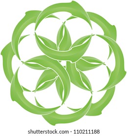 Abstract futuristic green circle.vector