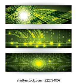 Abstract futuristic green matrix bright background illustration 