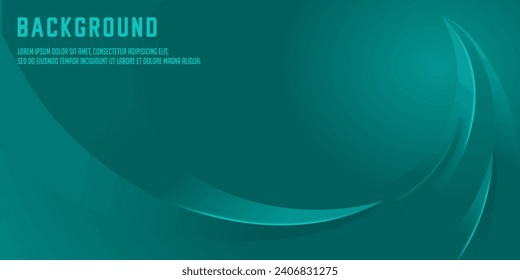 Abstract futuristic green turquoise background with waved design. Modern concept for graphic design, flyer, banner or web design. Vector illustration