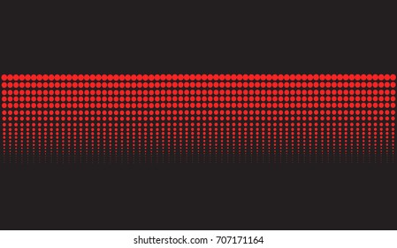Abstract futuristic halftone background with red circles vector illustration.
