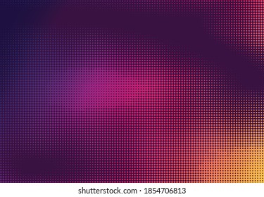 Abstract futuristic halftone design of tech color style artwork on purple background. Use for ad, poster, artwork, template design, print. illustration vector eps10