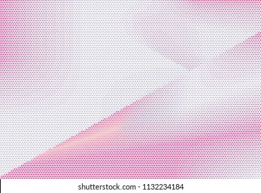 Abstract futuristic halftone panel. The background with dots, points of different shades of pink and violet color and small and big scale. Digital gradient. Vector illustration
